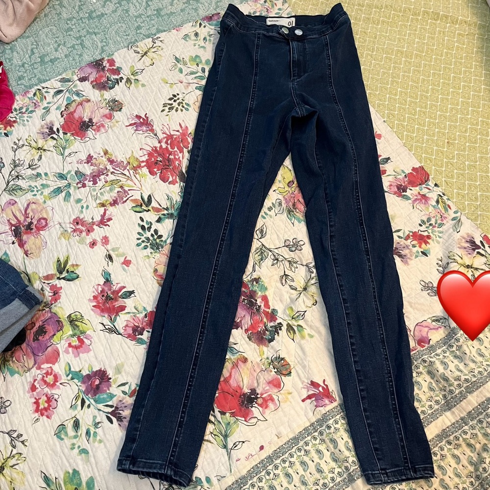 Pleated Garage high waist jeans